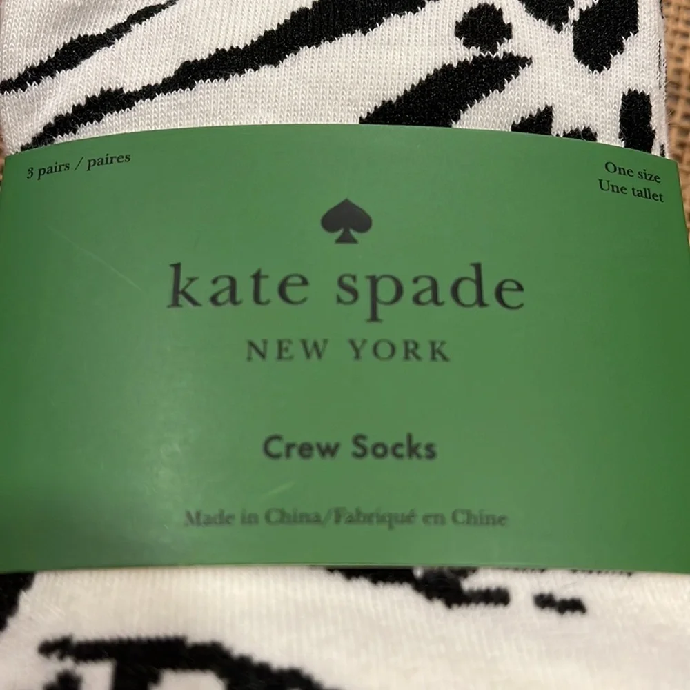 NWT Kate Spade crew socks